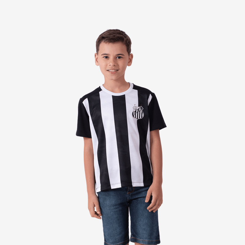 Camisa Casual Santos Alvinegra Infantil - Masculina