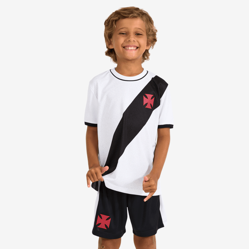 Kit Vasco Mini Craque Infantil Branco e Preto
