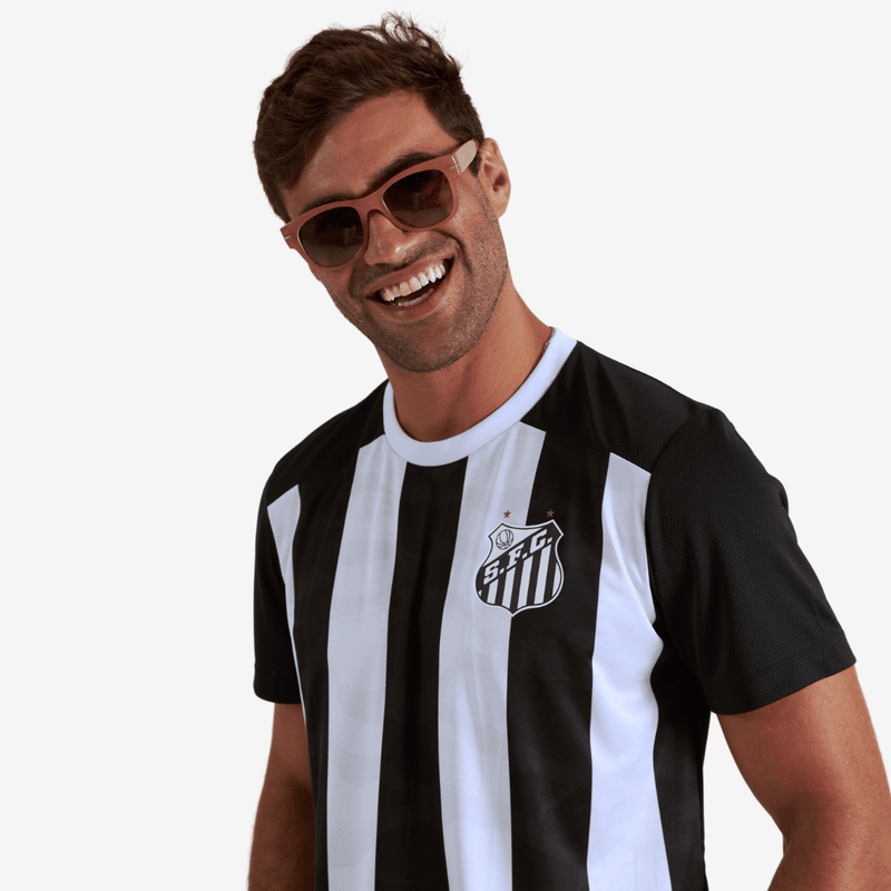 Camisa Casual Santos Alvinegra - Masculina