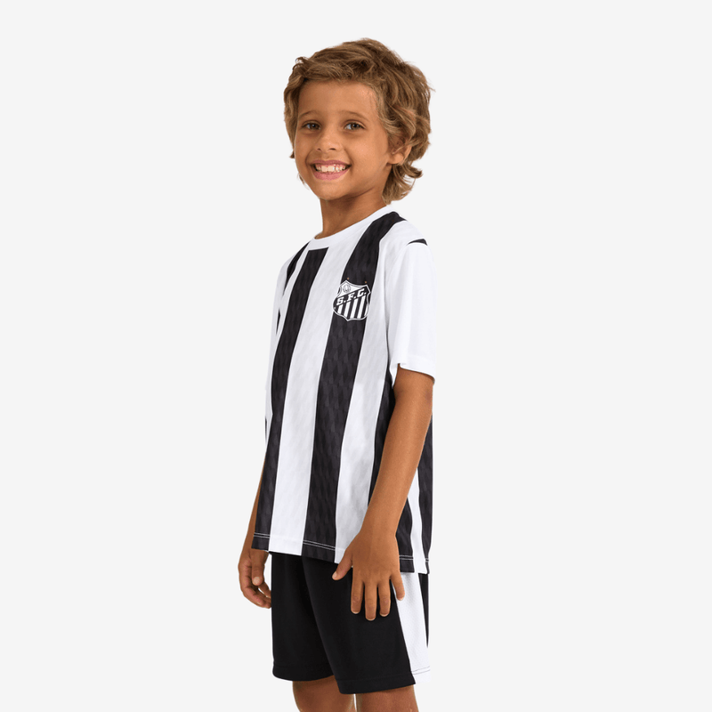 Kit Santos Mini Craque Infantil Branco e Preto