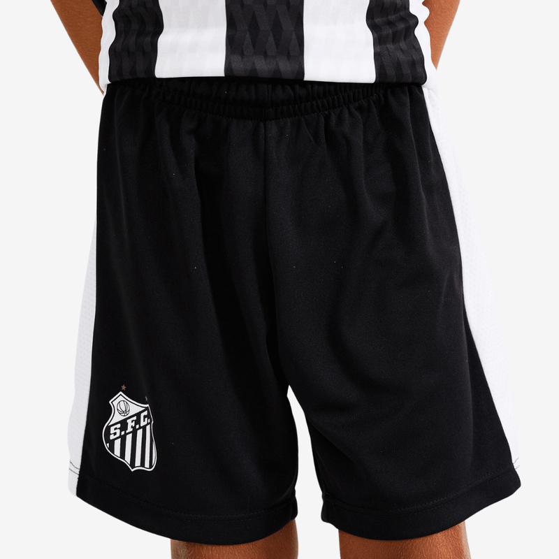 Kit Santos Mini Craque Infantil Branco e Preto