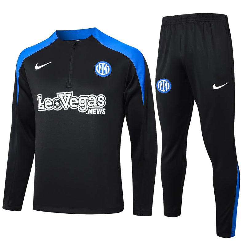 Conjunto Agasalho Treino Inter de Milão 24/25 - Preto